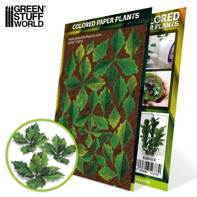 GREEN STUFF WORLD Colored Paper Plants - Burdock