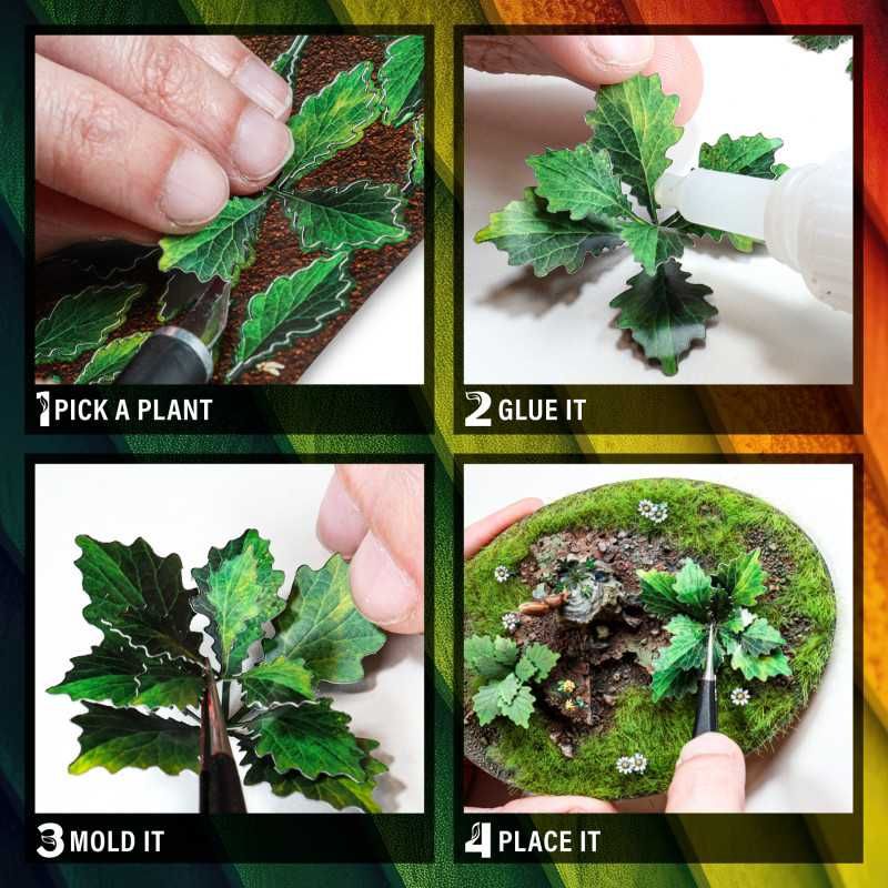 GREEN STUFF WORLD Colored Paper Plants - Fern