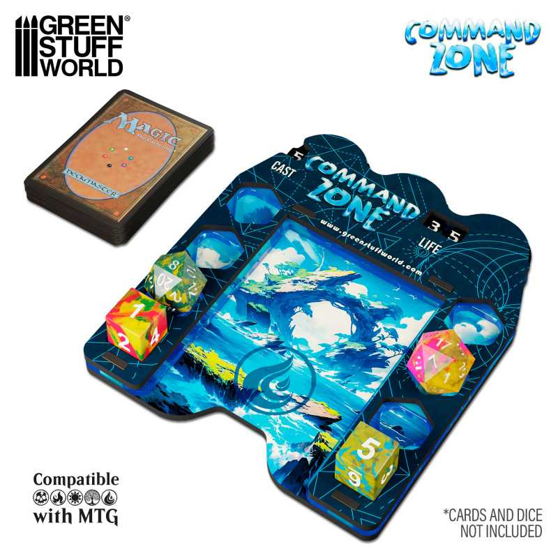 GREEN STUFF WORLD Command Zone Tray - Island