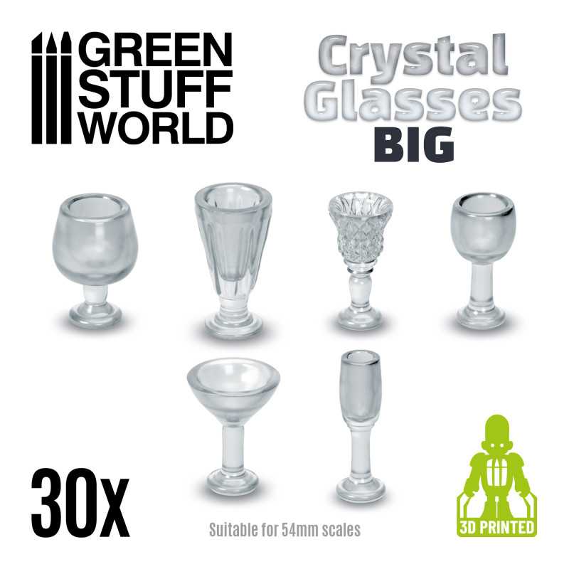 GREEN STUFF WORLD Crystal Glasses - Big Cups