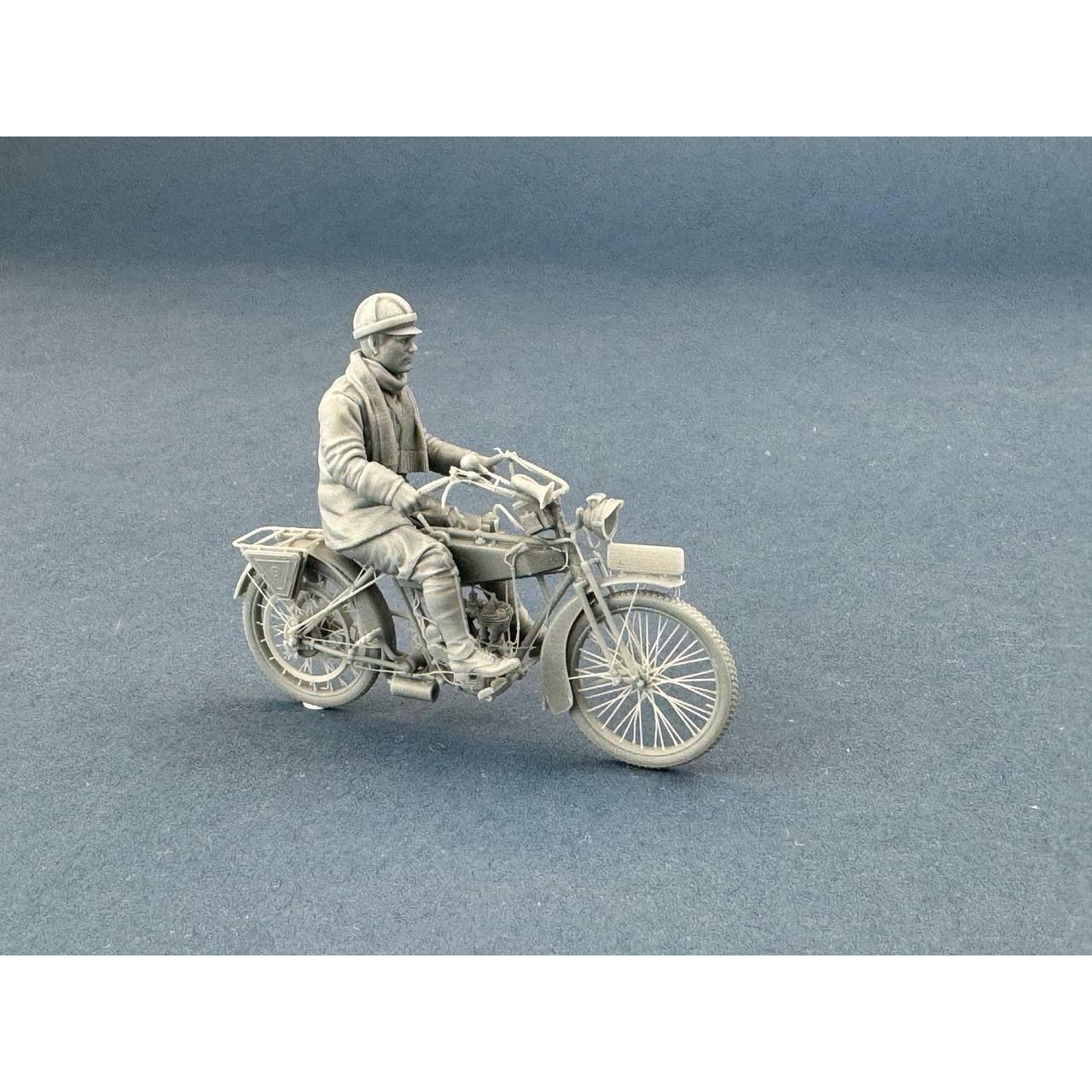 COPPER STATE MODELS German Dispatch Rider riding a motorcycle