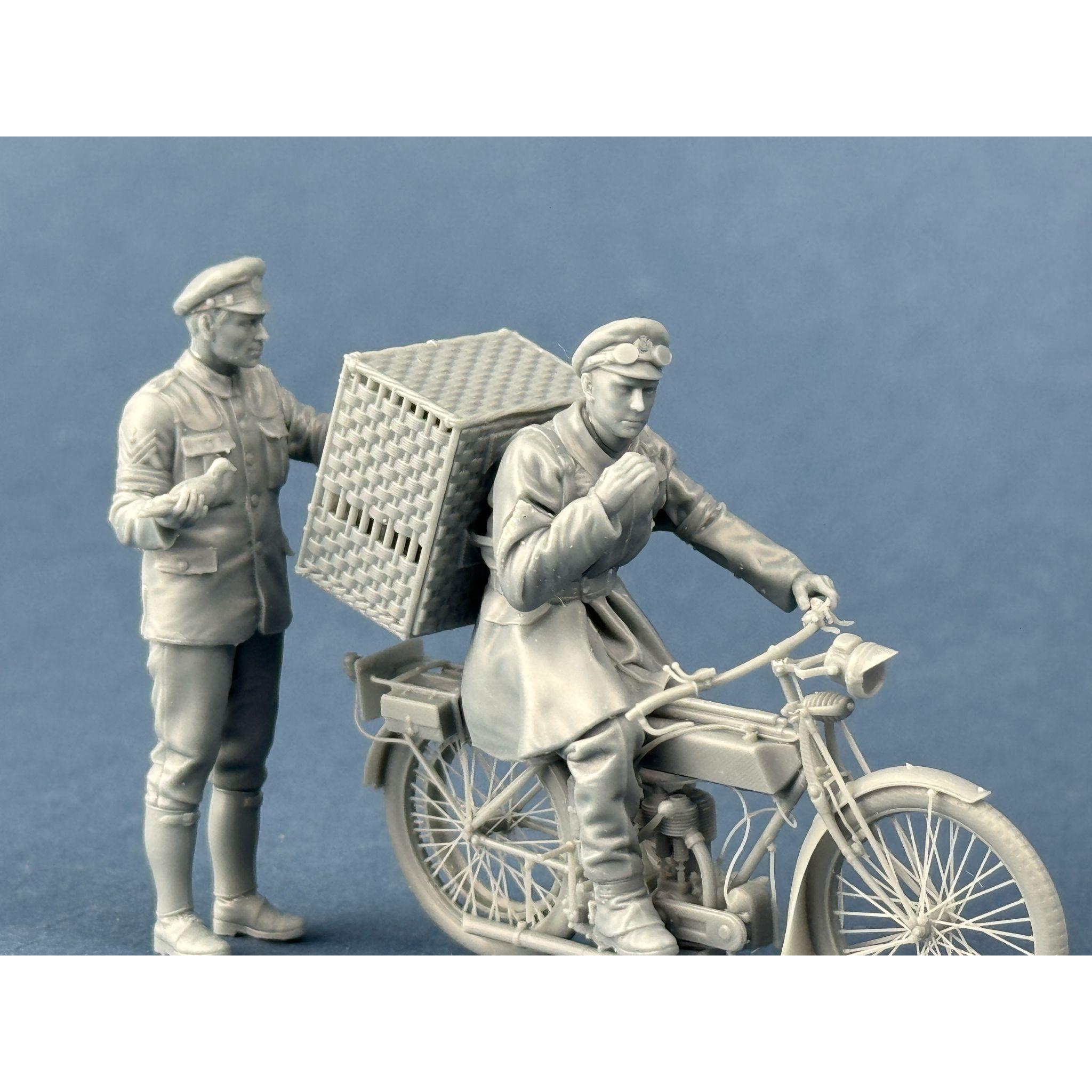 COPPER STATE MODELS British Dispatch Rider taking carrier pigeons to the front line