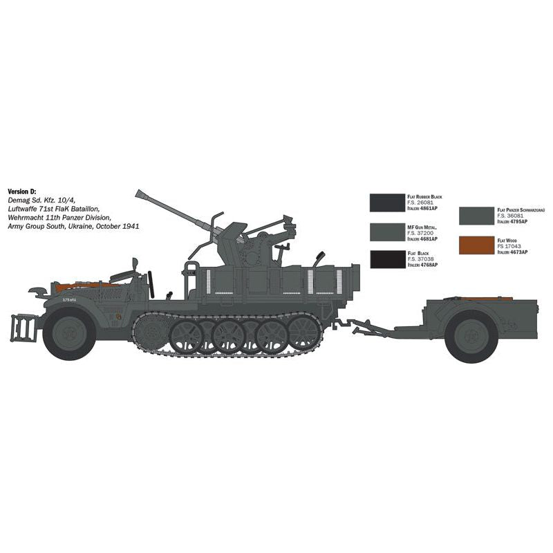 ITALERI Sd.Kfz 10/4 with Flak 30 and Crew