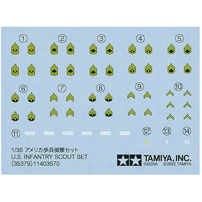 TAMIYA 1/35 U.S. Infantry Scout Set