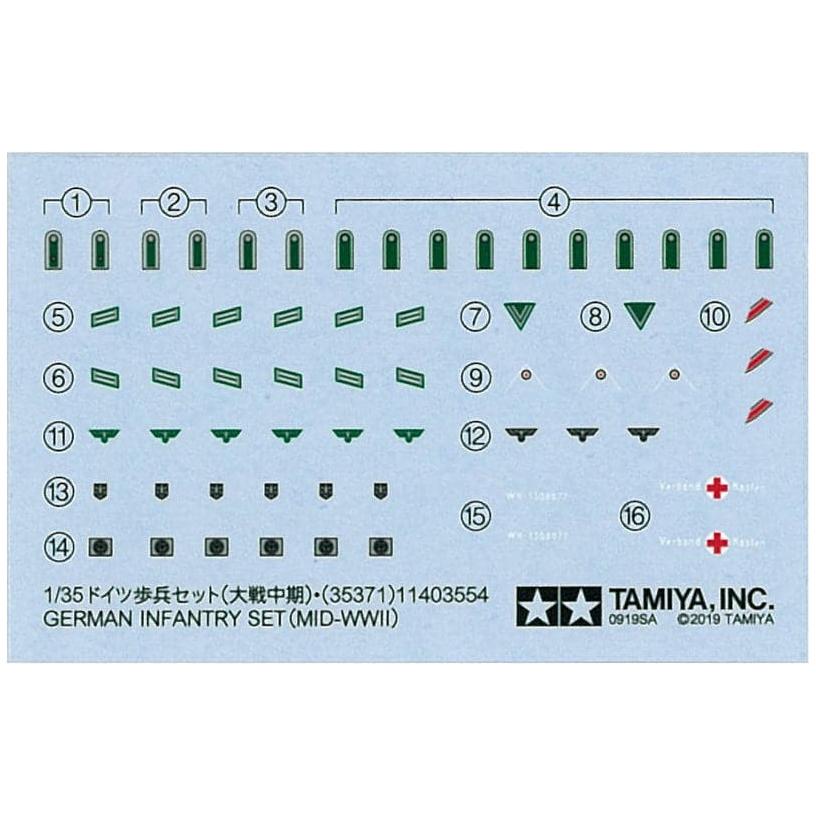 TAMIYA 1/35 German Infantry Set (Mid-WWII)