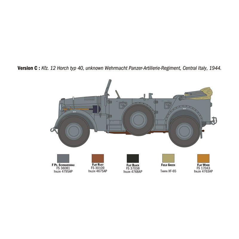 ITALERI 1/35 Kfz. 12 Horch 901 Typ 40 Fruhen Ausf.