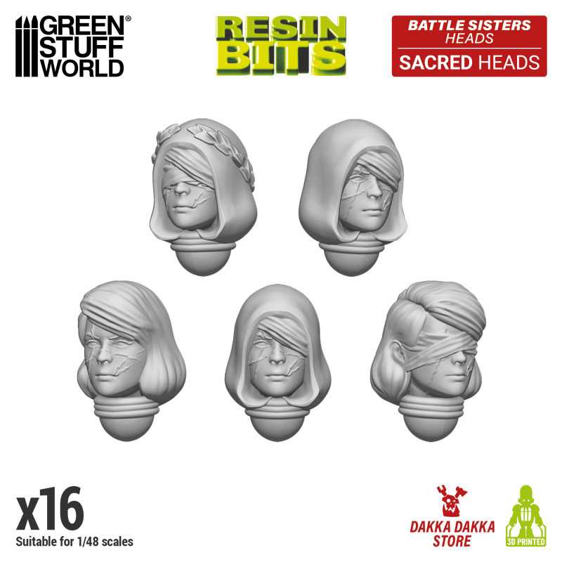 GREEN STUFF WORLD DakkaDakka - Battle Sisters of Repentance Sacred Heads