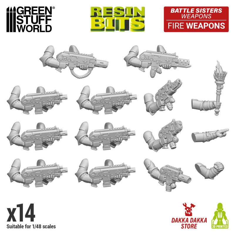 GREEN STUFF WORLD DakkaDakka - Battle Sisters of Repentance weapons - Fire Weapons