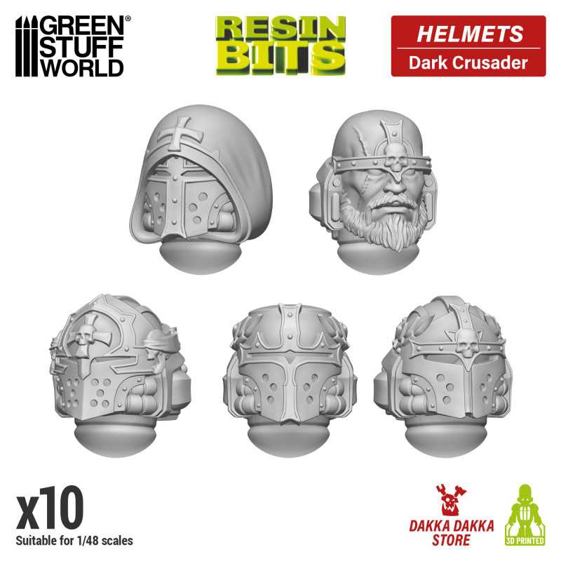 GREEN STUFF WORLD DakkaDakka - Dark Crusader Helmets