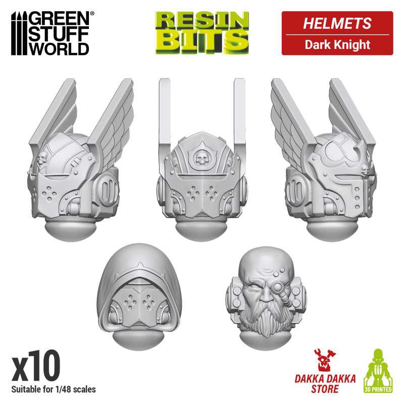 GREEN STUFF WORLD DakkaDakka - Dark Knight Helmets