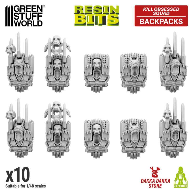 GREEN STUFF WORLD DakkaDakka - Kill Obsessed Squad - Backpacks