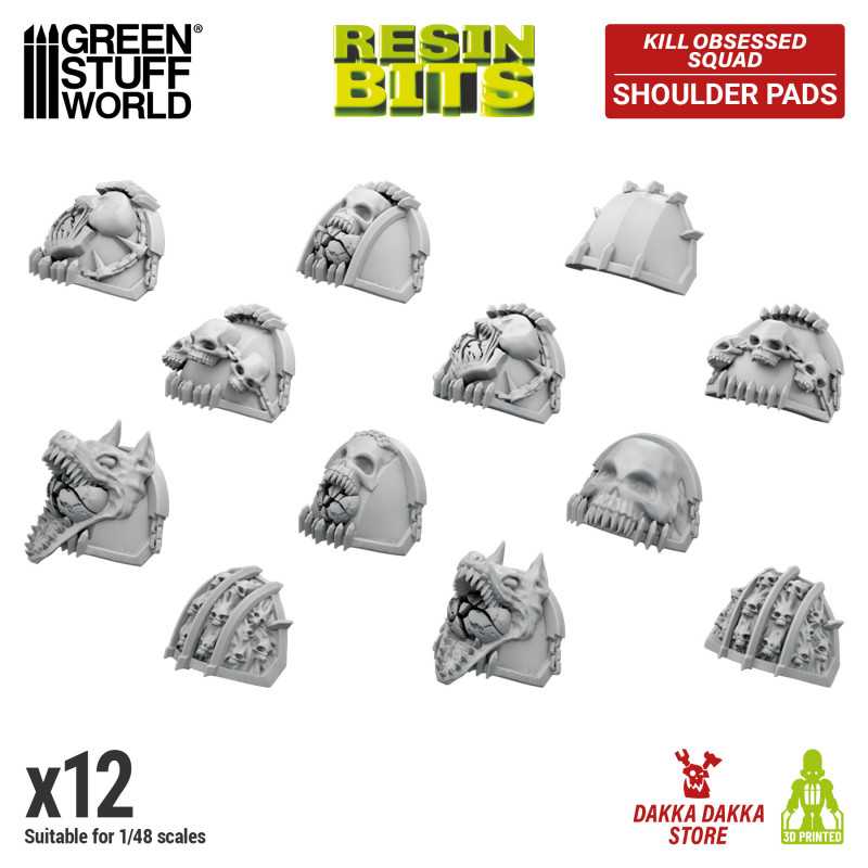 GREEN STUFF WORLD DakkaDakka - Kill Obsessed Squad - Shoulder Pads