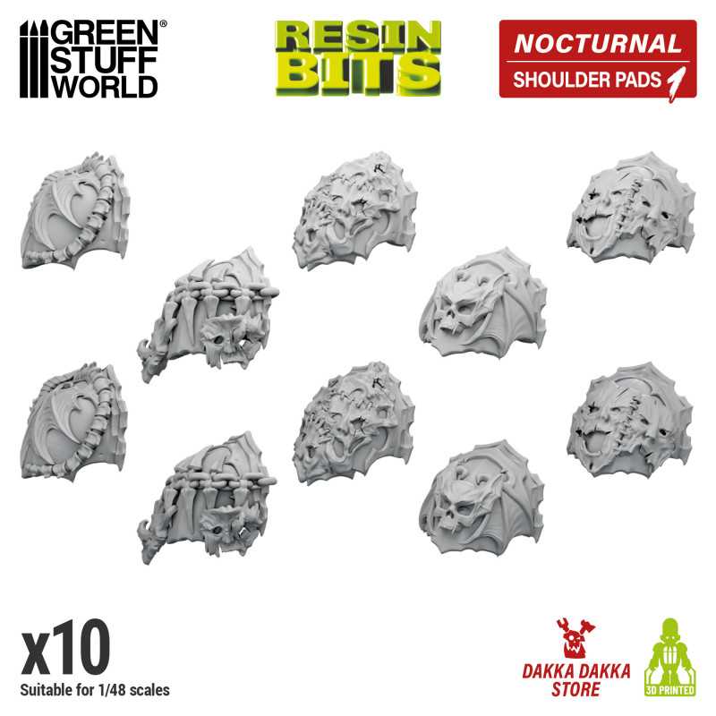 GREEN STUFF WORLD DakkaDakka - Nocturnal - Night Lords Shoulder Pads Set 01