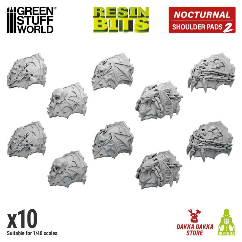 GREEN STUFF WORLD DakkaDakka - Nocturnal - Night Lords Shoulder Pads Set 02