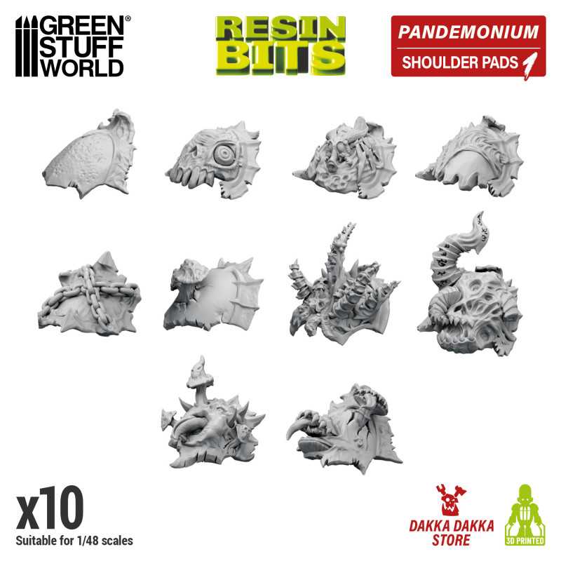 GREEN STUFF WORLD DakkaDakka - Pandemonium - Shoulder Pads Set 01