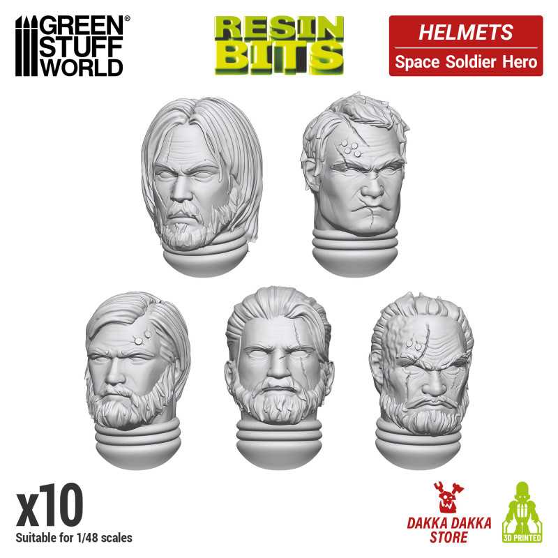 GREEN STUFF WORLD DakkaDakka - Space Soldier Hero Heads