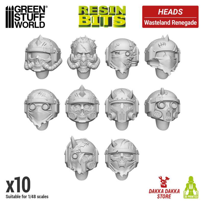 GREEN STUFF WORLD DakkaDakka - Wasteland Renegade Heads