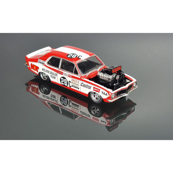 DDA COLLECTIBLES 1/24 #28C LJ Torana Brock Drag Car Fully Detailed Opening Doors, Bonnet and Boot