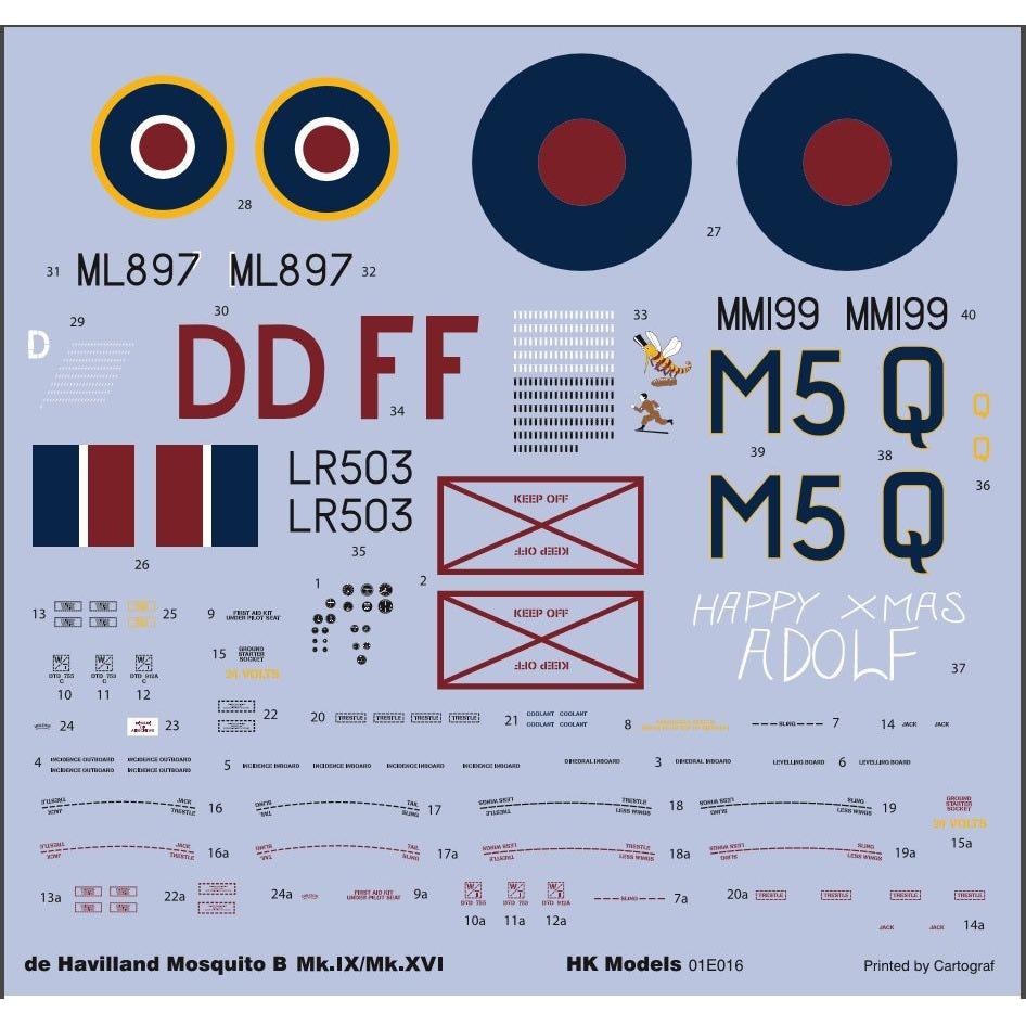 HONG KONG MODELS 1/32 de Havilland Mosquito B. Mk IX/Mk.XVI