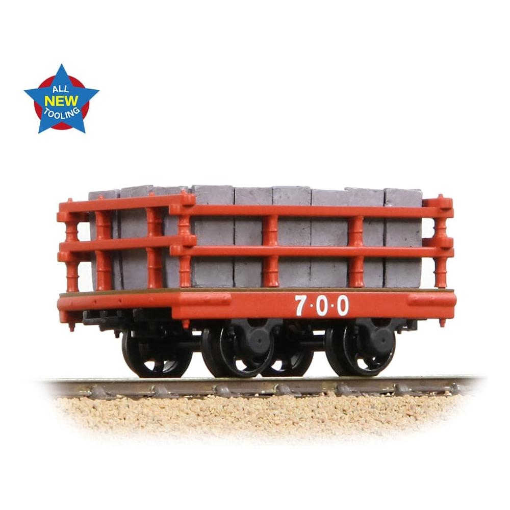 BACHMANN NARROW GAUGE NG7 Dinorwic Slate Wagon with sides Red [WL]