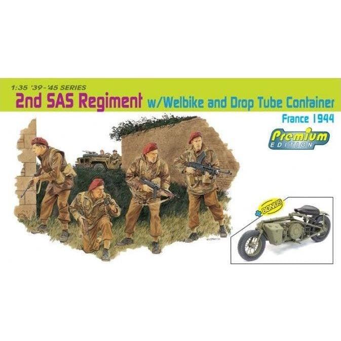 DRAGON 1/35 2nd SAS Regiment with Welbike and Drop Tube Container (France 1944)