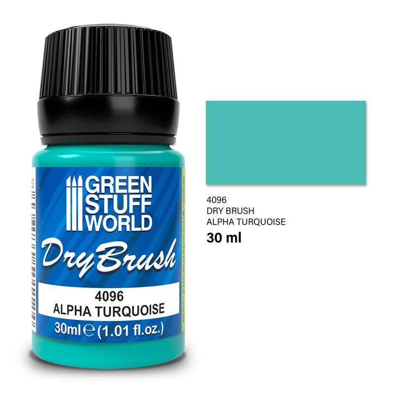 GREEN STUFF WORLD Dry Brush - ALPHA TURQUOISE 30 ml