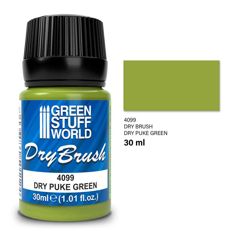 GREEN STUFF WORLD Dry Brush - DRY PUKE GREEN 30 ml