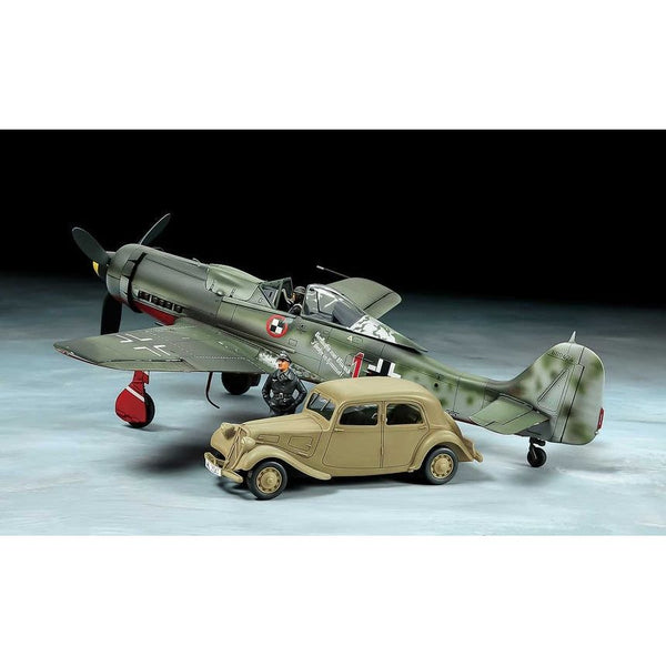 TAMIYA 1/48 Focke-Wulf Fw190 D-9 Jv44 & Citroen 11CV Set