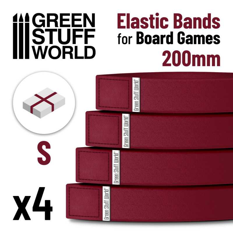GREEN STUFF WORLD Elastic Bands for Board Games 200mm - Pack x4