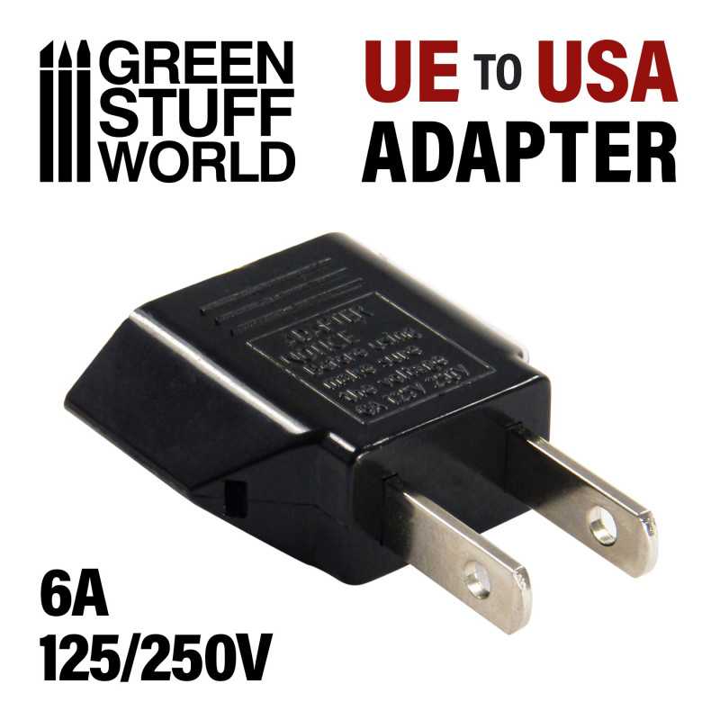 GREEN STUFF WORLD EU-USA plug adapter BLACK