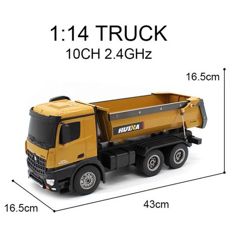HUINA 1/14 RC Dump Truck with Sound 10ch 2.4GHz