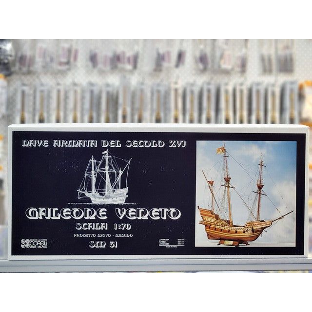 COREL 1/70 Galeone Veneta 16th Century Armed Vessel Wooden Kit