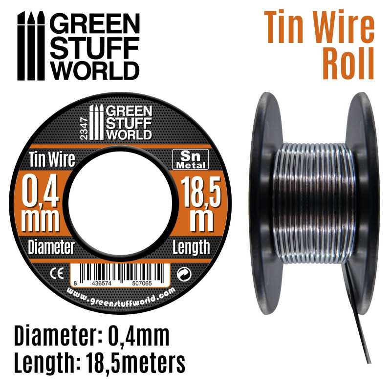 GREEN STUFF WORLD Flexible tin wire roll 0.4mm