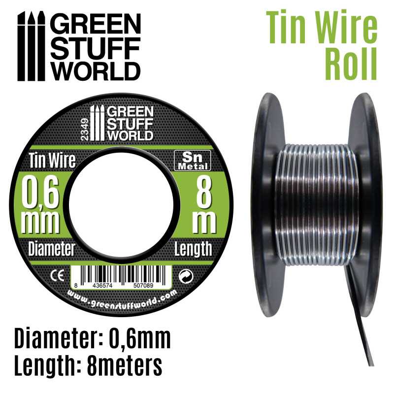 GREEN STUFF WORLD Flexible tin wire roll 0.6mm