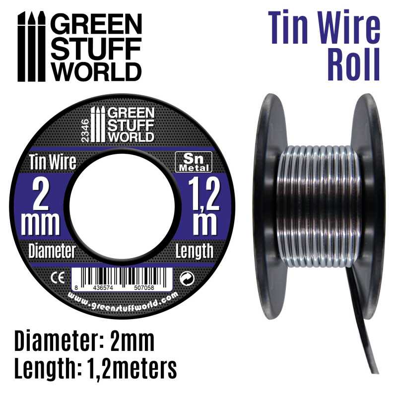 GREEN STUFF WORLD Flexible tin wire roll 2mm