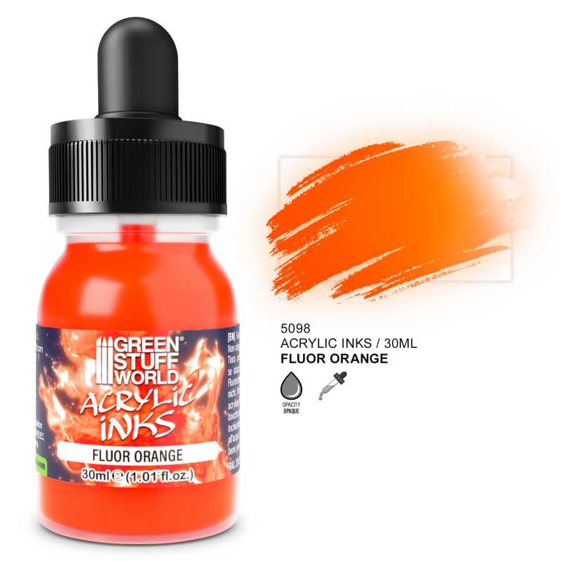 GREEN STUFF WORLD Fluor Acrylic Ink - Orange