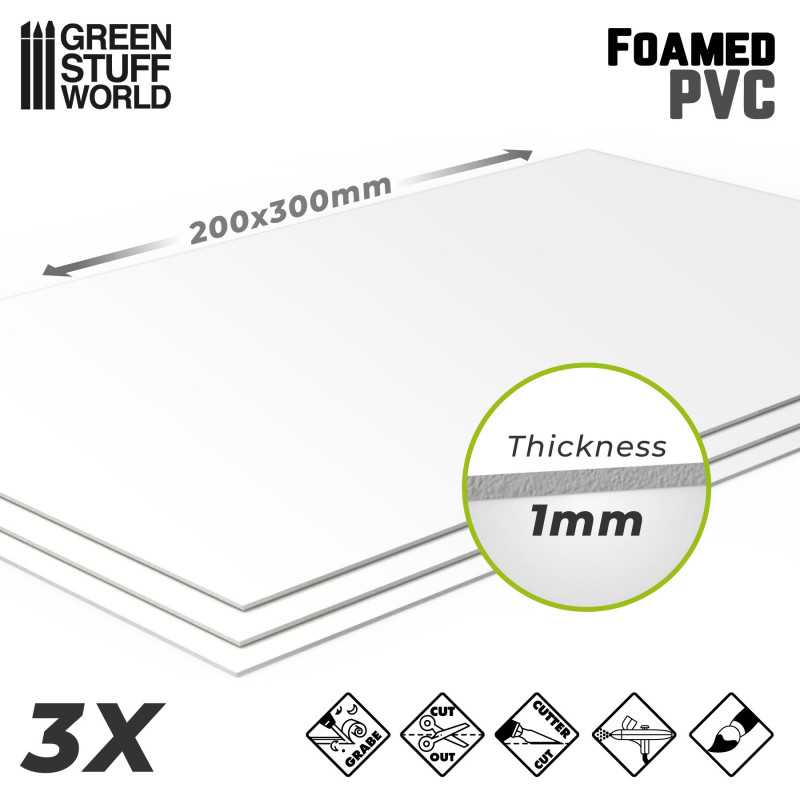 GREEN STUFF WORLD Foamed PVC 1 mm