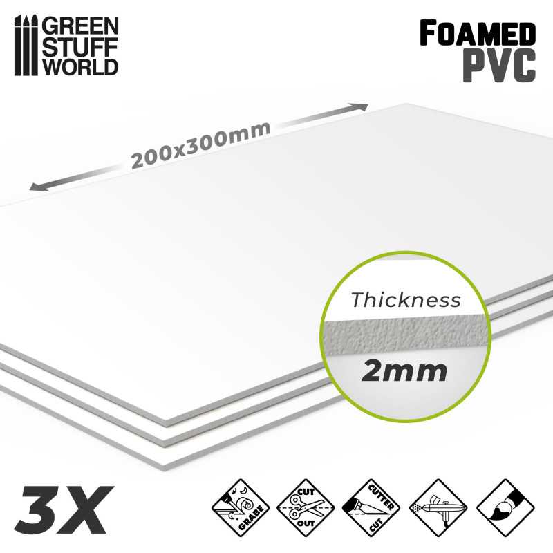 GREEN STUFF WORLD Foamed PVC 2 mm