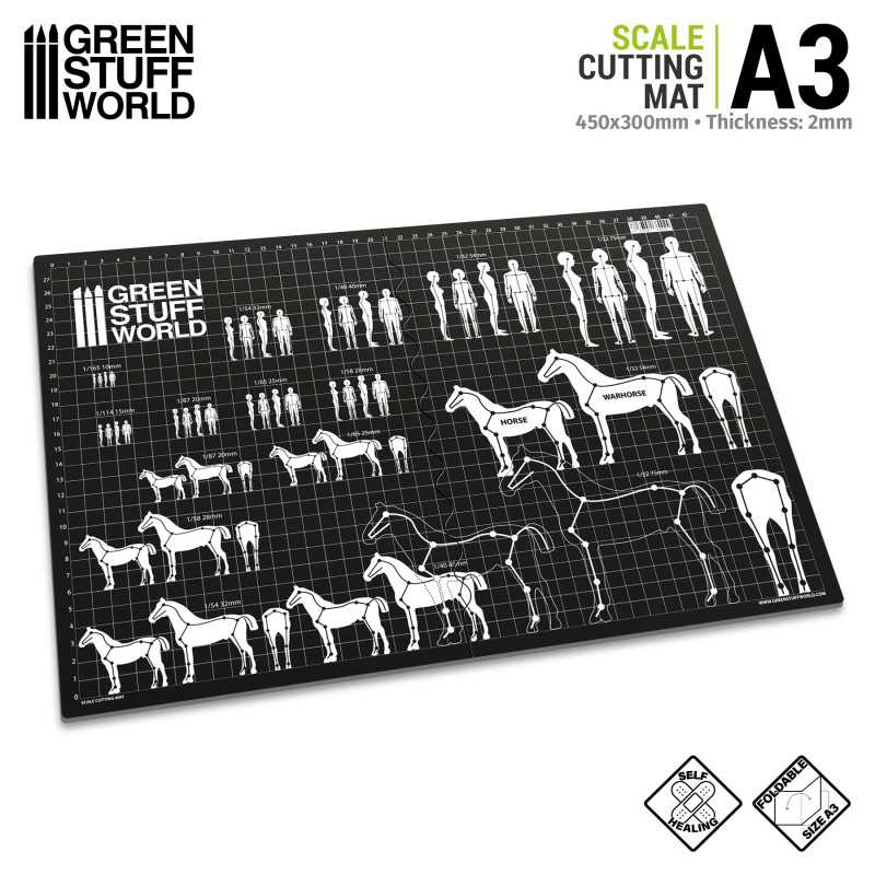 GREEN STUFF WORLD Scale Cutting Mat A3