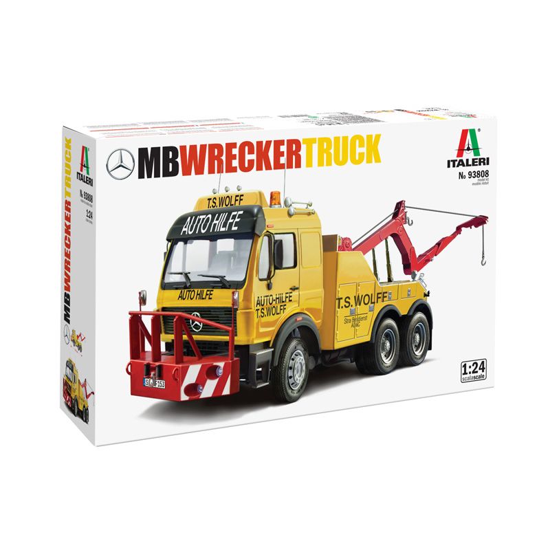 ITALERI 1/24 Mercedes-Benz Wrecker Truck-New Artwork, Rubber Tyres and Chromed Parts