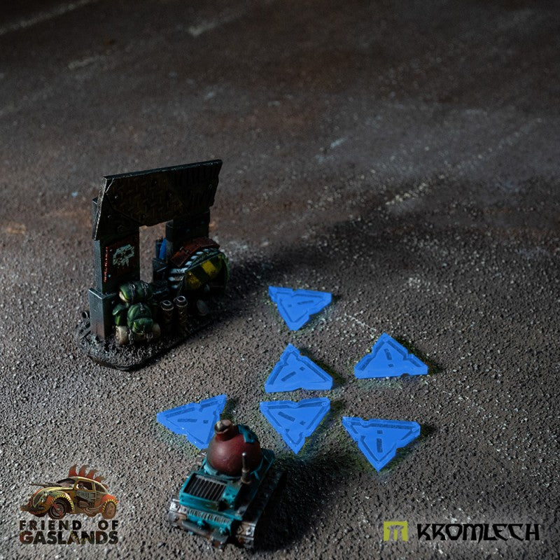 KROMLECH Gaslands Orc Hazard Tokens - Blue