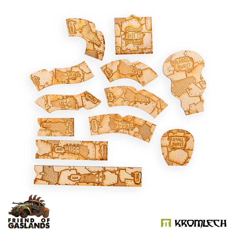 KROMLECH Gaslands Orc Movement Templates