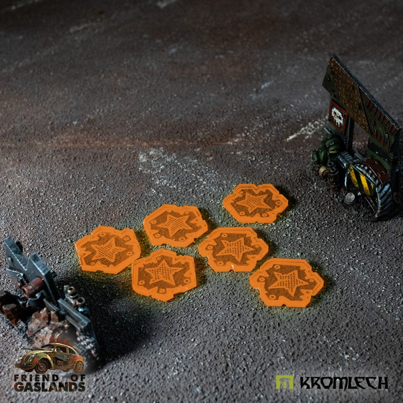 KROMLECH Gaslands Orc Vote Tokens - Orange