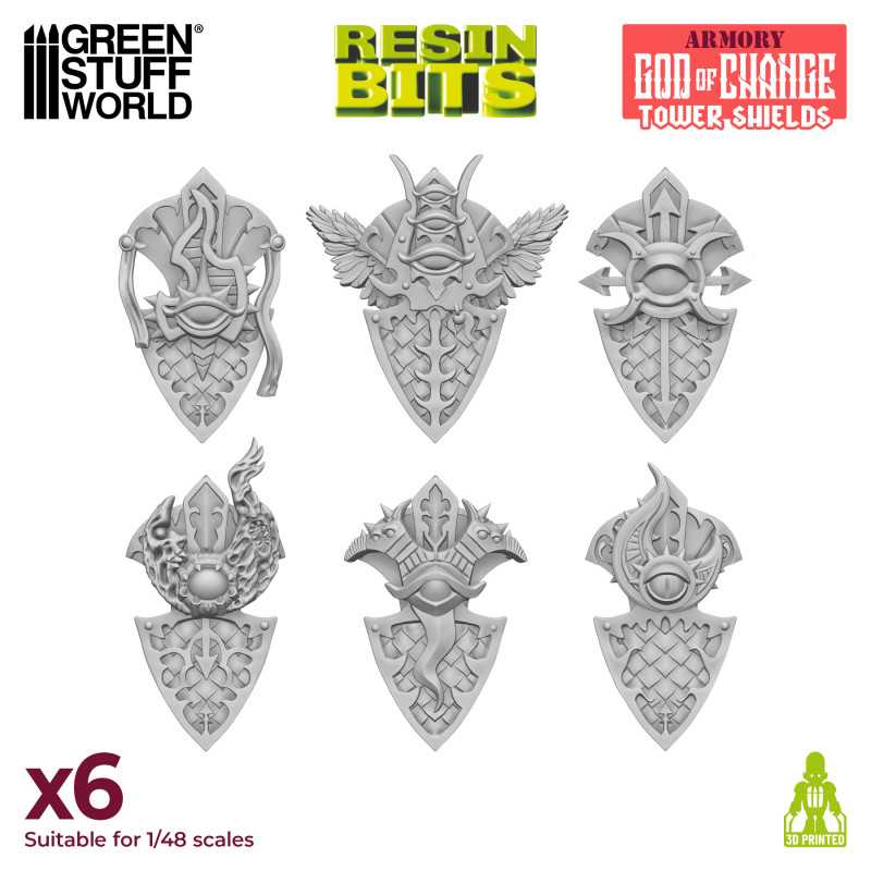GREEN STUFF WORLD God of Change Tower Shields