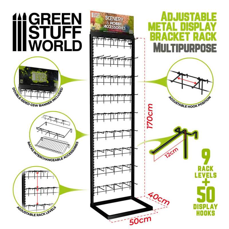 GREEN STUFF WORLD GSW Adjustable metal display - Multipurpose