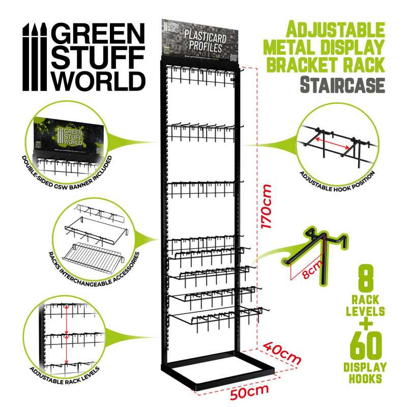 GREEN STUFF WORLD GSW Adjustable metal display - Staircase