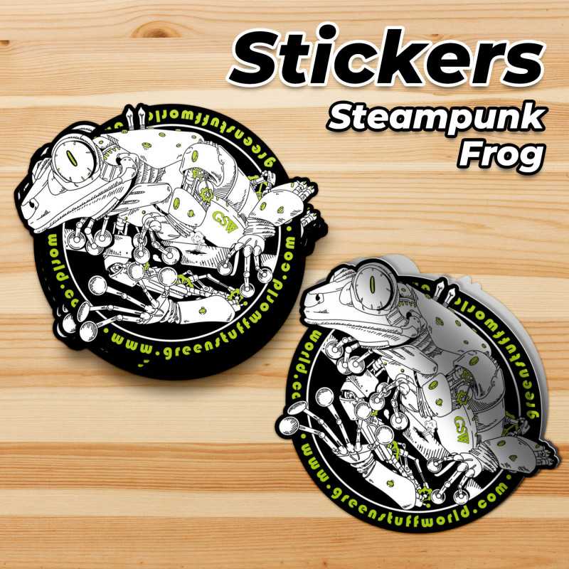 GREEN STUFF WORLD GSW Steampunk Frog Sticker