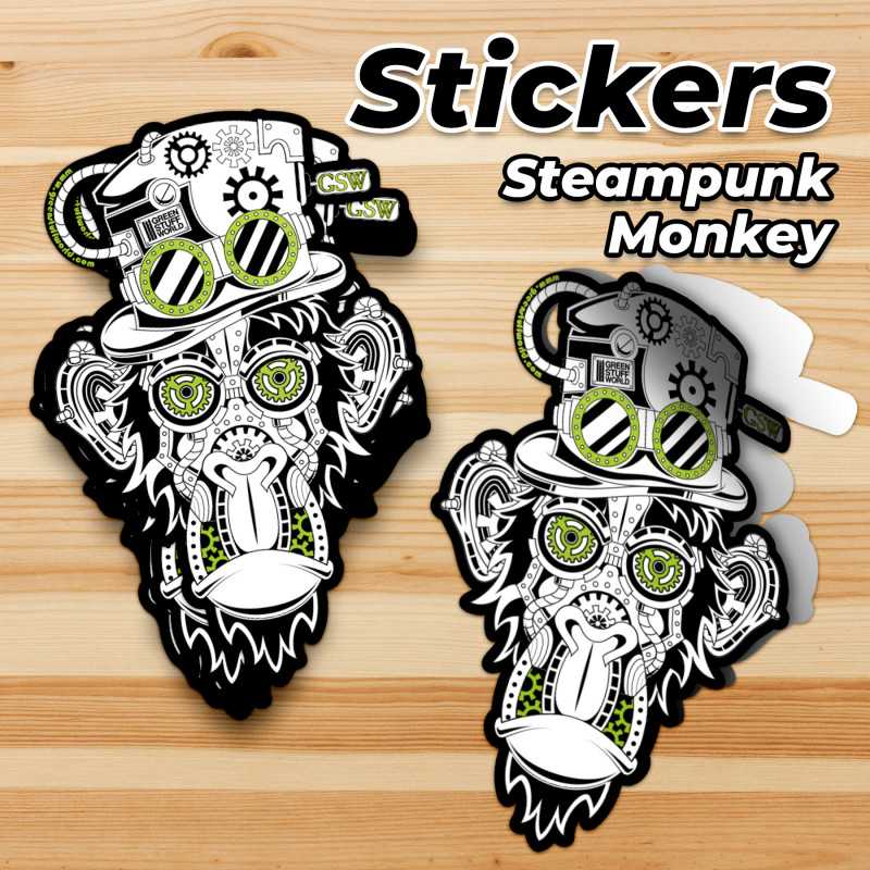 GREEN STUFF WORLD GSW Steampunk Monkey Sticker