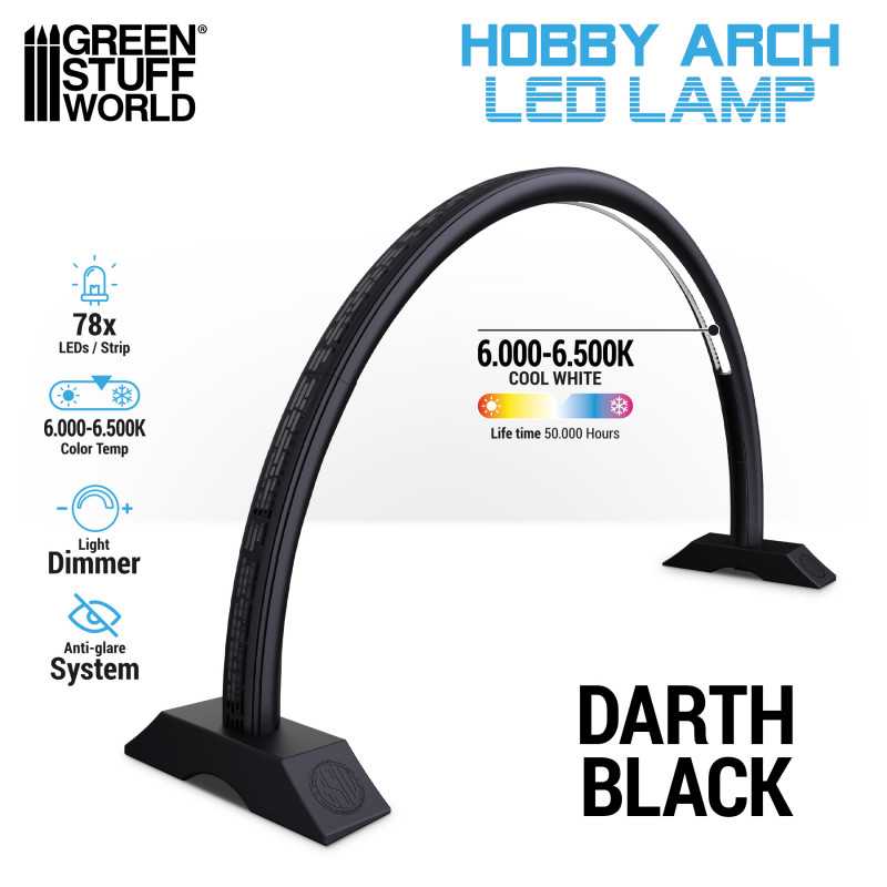 GREEN STUFF WORLD Hobby Arch LED Lamp - Darth Black