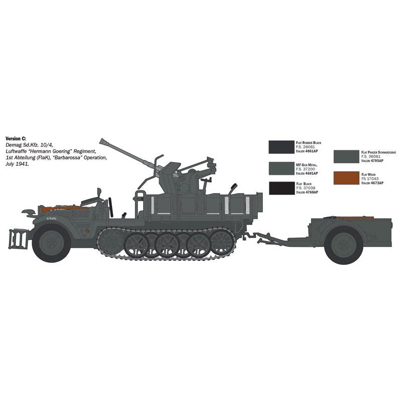 ITALERI Sd.Kfz 10/4 with Flak 30 and Crew